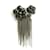 Chanel Vidro de flor de camélia de alta costura Preto Prata Metal  ref.1116376