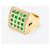 Autre Marque Gold Ring with Diamonds and Emeralds. Green Yellow gold  ref.1116405