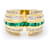Autre Marque Anello con diamanti e smeraldi Bianco D'oro Verde Verde scuro Oro bianco Oro giallo Diamante  ref.1116445