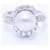 Autre Marque Bague en or avec perle naturelle et diamants Or blanc Blanc  ref.1116483