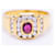 Autre Marque Ring mit Diamanten und Rubin Rot Golden Gelbes Gold  ref.1116521