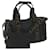 FENDI Hand Bag Nylon 2way Black Brown Auth 58157  ref.1116710
