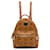 MCM Brown Mini Visetos Stark Backpack Cloth Cloth  ref.1117197
