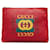Bolso clutch rojo con logo de Gucci de Gucci Roja Cuero Becerro  ref.1117236
