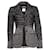 Chanel 2011 Giacca in lana grigia nera della sfilata FR 42 Pulsanti Gripoix Nero Grigio Seta  ref.1118426