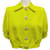 L'Agence Neon Green Short Sleeve Cropped Tweed Jacket Cotton  ref.1118444