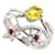 & Other Stories 18k Gold Tourmaline & Diamond Ring Silvery Metal  ref.1118589