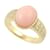 & Other Stories 18k Gold Coral & Diamond Ring Golden Metal  ref.1118590