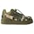 Louis Vuitton LV Damouflage Trainer Maxi sneaker Green Leather  ref.1118777