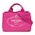 Tote Prada Canapa Logo Handbag Pink Cloth  ref.1118830