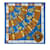 Hermès Carré 90 Lenço de seda Cliquetis Espadas Azul Lona  ref.1118889