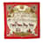 Hermès carré 90 Sciarpa di seta per presentazione cavallo Rosso Tela  ref.1118897