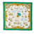 Hermès carré 90 Sciarpa in seta Voiles de Lumiere Verde Tela  ref.1118899