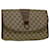 GUCCI GG Supreme Web Sherry Line Clutch Bag Rot Beige 89 01 031 Auth bs9444  ref.1119241