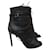 SAINT LAURENT  Ankle boots T.eu 38.5 leather Black  ref.1119253