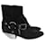 SAINT LAURENT  Ankle boots T.eu 39 Suede Black  ref.1119254