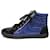 Chanel Sneakers Black Blue Leather  ref.1119281