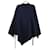 Chloé Blue high-neck cashmere poncho - size M  ref.1119351