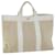 Hermès HERMES Fourre Tout MM Hand Bag Canvas Leather Beige Auth am5201 Cloth  ref.1119558