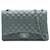 Timeless Chanel lined Flap Maxi Caviarskin Leather Flap Chain Bag Grey Metallic  ref.1119726