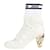 Christian Dior White logo lace-up sock boots - size EU 37 Leather  ref.1119750