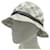 BOB BURBERRY TARTAN AND STRAP IN GRAY COTTON LEATHER GRAY BUCKET HAT Grey  ref.1120180
