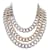 CHANEL TRIPLE CHAIN NECKLACE AGENTE GOLD METAL CURB CHAIN 3 GOLD NECKLACE ROWS  ref.1120217