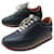 Hermès CHAUSSURES HERMES QUICK 38 BASKETS CUIR BLEU MARINE LEATHER SNEAKERS SHOES  ref.1120258