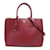 Prada Tote con cremallera y forro saffiano Roja Cuero Becerro  ref.1120320