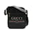Gucci Bolsa tiracolo com zíper e logotipo de couro 523591 Preto  ref.1120354