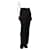 Autre Marque Schwarze Nadelstreifenhose mit weitem Bein – Größe FR 34 Wolle  ref.1120381