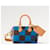 Louis Vuitton LV speedy 18 azul pop a cuadros Lienzo  ref.1120611