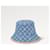 Louis Vuitton Chapéu Bucket remix LV Denim Azul John  ref.1120661