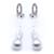 Autre Marque Boucles d'oreilles longues en or blanc et perles  ref.1120691