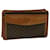 Céline CELINE Macadam Canvas Clutch Bag PVC Leather Brown Auth ki3653  ref.1120917