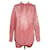 Balenciaga rosso/Camicia con dettagli tascabili a righe bianche Cotone  ref.1121158