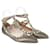 Valentino Grüne, mit Nieten besetzte, spitze Ballerinas mit Knöchelriemen Leder  ref.1121181