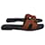 Hermès Hermes Oran Flat Sandals in Brown Calfskin Leather Pony-style calfskin  ref.1121263