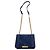 Mini borsa a tracolla Elie Saab in camoscio blu - vista 11