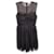 Sandro Paris Mini-robe froncée en soie noire  ref.1121282