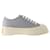 Laced Up Sneakers - Marni - Leather - Grey Pony-style calfskin  ref.1121344