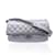 Chanel Aerolínea 2016 Bolso de hombro con solapa Easy de piel acolchada plateada Plata Cuero  ref.1121355