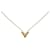 Louis Vuitton Essential V-Halskette M61083 Golden Metall  ref.1121383