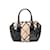 Burberry Nova Check Luxity Handbag Black Leather Enamel  ref.1121384