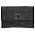 Anya Hindmarch Textured Metallic Clutch Bag in Black Satin  ref.1121416