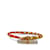 Hermès Braided Silk Glenan Bracelet Orange Metal  ref.1121456