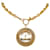 Chanel Collar con colgante de medallón CC Dorado Metal  ref.1121471