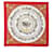 Foulard Hermès Rouge La Promenade De Longchamps En Soie Tissu Blanc  ref.1121543