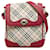 Burberry Brown Nova Check Canvas Crossbody Bag Red Beige Leather Cloth Pony-style calfskin Cloth  ref.1121579