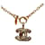 Colar de Pingente Chanel Gold CC Dourado Metal Banhado a ouro  ref.1121583
